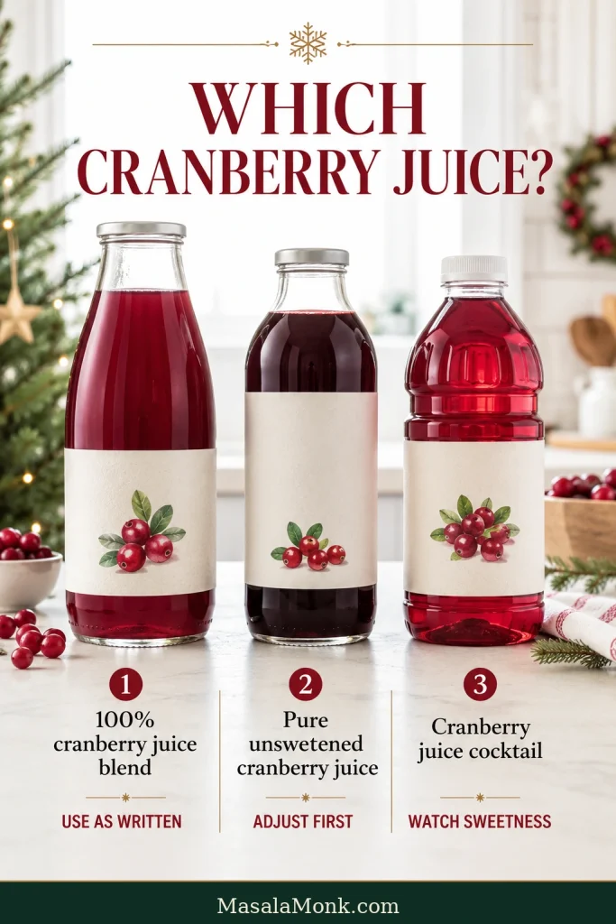 Comparison of three cranberry products for Christmas punch: 100 percent cranberry juice blend, pure unsweetened cranberry juice and cranberry juice cocktail.